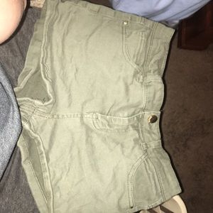 Army green jean shorts size 8